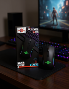 Mouse da Gaming WISDOMUP JS-03 con Retroilluminazione RGB, Ottico, Cablato, 5 Pulsanti, Design Ergonomico per Mano Destra - Product Image 2