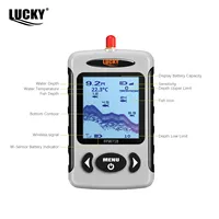 Détecteur de poissons Lucky Best Kayak |   Localisateur de profondeur sonar portable sans fil rechargeable en ABS |   Accessoires de pêche pour la pêche en lac