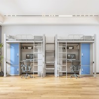 Lits superposés modernes en métal pour adultes, meubles de maison économiques, tailles simple et double avec structure en fer pour chambre ou salon