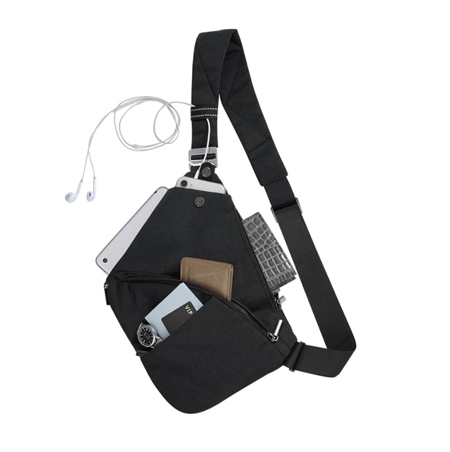 Free Sample Fashion Anti-Theft Zipper Closure Crossbody Shoulder Chest Sling Bag RFID Blocking Lightweight for Travel Sport
