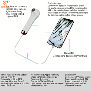 Analyseur multifonctionnel de follicules pileux du cuir chevelu avec grossissement 400x et connexion USB pour usage domestique et professionnel - Product Image 2