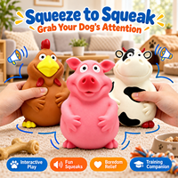 Jouet pour chien en latex mignon, résistant aux morsures, pour l'entraînement à la mastication, jouet interactif pour animaux de compagnie
