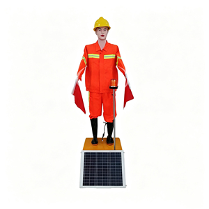 Robot Controlador de Tráfico Solar Inteligente con Doble Brazo para Agitar Banderas, Maniquí de Seguridad para Obras Viales - Product Image 1