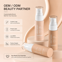 Stock disponible, OEM ODM, logo personnalisé, fond de teint liquide minéral 6 teintes, SPF30, couvrance lisse, prix de gros, approvisionnement en vrac, maquillage pour le visage