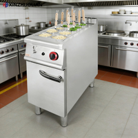 Machine de cuisson automatique de nouilles au gaz commerciale, armoire en acier inoxydable robuste, chaudière 11KW NG/GPL, 8 paniers, nettoyage facile