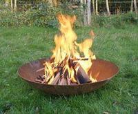 Debout libre En Acier Corten Brasero Foyer En Métal, En Acier Corten Fire Burner Pot Bol D'eau