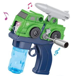 QS Bubble Bazooka Toys smontaggio fai da te Shell Truck Electric Bubble Machine Gun per bambini bambini Summer Water Fighting Party