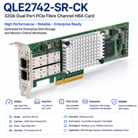 Carte HBA Fibre Channel PCIe double port Q Logic QLE2742-SR-CK 32 Go pour serveur de stockage SAN d'entreprise
