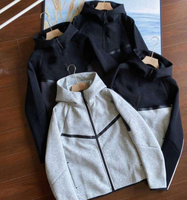 Ensemble de survêtement personnalisé pour homme avec blocs de couleur, veste à fermeture éclair intégrale et pantalon de jogging, coupe décontractée, vêtements de sport, fournisseur OEM ODM en gros B2B