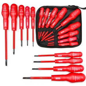 9PCS Kit 1000V Electrician High Multi <b>Bit</b> Flat Slotted Magnetic Insulated Hand Tool <b>Screwdriver</b> <b>Set</b> - Product Image 4