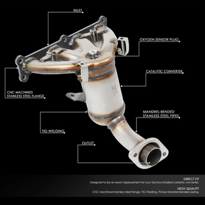 Convertitore Catalitico EPA Direct-Fit per <span class=keywords><strong>Jeep</strong></span> <span class=keywords><strong>Compass</strong></span> Patriot 2.4L 4WD (07-17) con Collettore di Scarico - Garantito Senza Errore CEL - Product Image 2