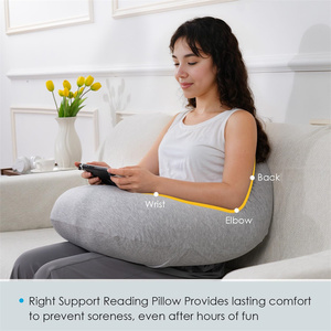Coussin de <span class=keywords><strong>lecture</strong></span> standard pour lit, en mousse à mémoire de forme, pour lire et se reposer en position assise - Product Image 2