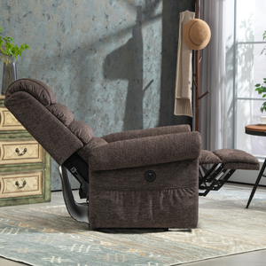 Sillón <span class=keywords><strong>de</strong></span> Masaje <span class=keywords><strong>de</strong></span> Diseño Contemporáneo con Función Extensible, <span class=keywords><strong>Control</strong></span> Remoto, Muebles <span class=keywords><strong>de</strong></span> Tela y Madera para Sala <span class=keywords><strong>de</strong></span> Estar, en Venta - Product Image 3