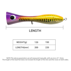 ORJD BIG POPPER 120g 150g LEURRE EN BOIS BRUIT GT POPPER LEURRE TOP WATER POPPER - Product Image 6