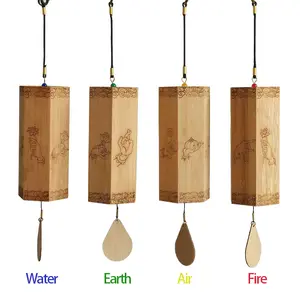 Gifts Chord Wind Chimes Laser Cutting Wooden Santi Chime Stand Table Stand Home Decoration Hot Sale DIY Design Style