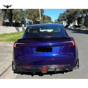 Carbon Fiber Bodykit for Tesla <strong>Model</strong> <strong>3</strong> Highland 2024+ to CMST Style Bumper Lip Side Rear <strong>Diffuser</strong> Spoiler Modified Set - Product Image 5