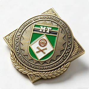 เข็มกลัดโลหะแบบนูน 2 มิติ สำหรับงานอุตสาหกรรม ฉลองครบรอบ และวันพ่อ รูปทรงเพชรเคลือบเงา - Product Image 5