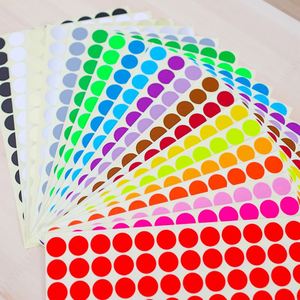 FX Custom Size 1cm 2cm 3cm Color Coding Label Round Writable Colorful Label Circle Adhesive Dots <b>Stickers</b> <b>Sheet</b> - Product Image 1