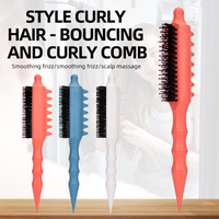 Brosse Définition Boucles en Gros, Brosse à Cheveux Ergonomique à Poils en Nylon pour Démêlage et Coiffage des Cheveux Bouclés, Fourniture en Vrac