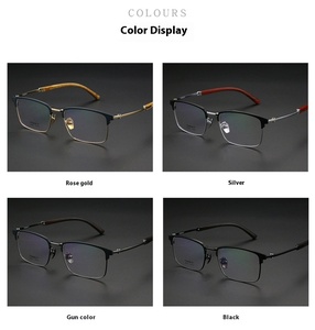 Stylish unisex gỗ đàn hương vuông kính kinh doanh cao đầu óc đầy đủ khung cho khuôn mặt lớn Vòng phù hợp với cận thị Kính mắt <span class=keywords><strong>Frames</strong></span> - Product Image 5