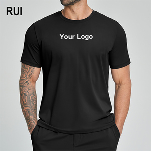 T-shirt d'été pour homme RUIQUWIN, col rond, vêtements de sport, séchage rapide, évacuation de l'humidité, manches courtes pour l'entraînement physique, le cyclisme - Product Image 1