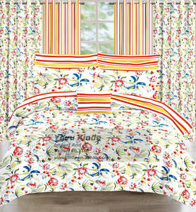 Premium African 10 piezas King Size 100% sábanas de algodón con cortinas juego de casa para la colección de ropa de cama de clima Tropical - Product Image 3