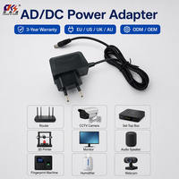 Alimentation électrique murale personnalisable AC/DC 5V 6V 12V 24V 0.1A 0.5A 1A 2A avec prise EU pour éclairage LED et caméra CCTV