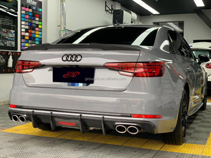 Lèvre de becquet de Style KB en Fiber de carbone pour <span class=keywords><strong>Audi</strong></span> <span class=keywords><strong>A4</strong></span> B9 S4 berline <span class=keywords><strong>Avant</strong></span> diffuseur de pare-chocs arrière Bodykit <span class=keywords><strong>2017</strong></span>-19 - Product Image 4