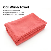 Serviette en microfibre nano pour le detailing automobile, 60*90cm, 1200GSM, super absorbante, pour le lavage et le séchage des voitures, personnalisable