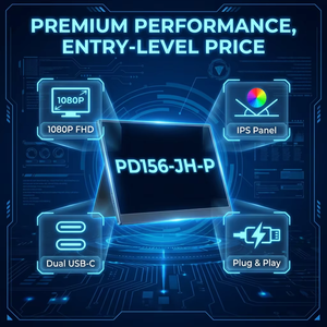 จอภาพพกพาขนาด 15.6 นิ้ว FHD 1080P IPS HDR เชื่อมต่อผ่าน USB-C แบบ Plug and Play ดีไซน์บางเฉียบ จอแสดงผลภายนอกสำหรับแล็ปท็อป เกมมิ่ง สวิตช์ รองรับ OEM แบบกำหนดเองได้ - Product Image 6