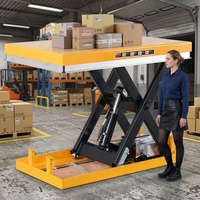 Plateforme élévatrice à ciseaux électrique fixe en acier série JIALITE HW, capacité lourde de 2500 kg, pour le levage de matériaux en usine de fabrication