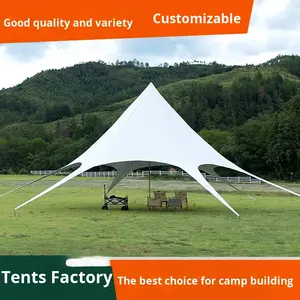 Toldo para Exteriores, para Acampar, para Grandes Campamentos, Protección Solar, Sanfeng Wanzhongshan, Forma de Mariposa, Tela de Poliéster Impermeable - Product Image 3