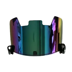 tinta warna hitam helm Suppliers-Aamzon Universal Sepak Bola Visor untuk Helm dengan Klip Warna Berwarna Visor Clear Anti-Kabut REVO Warna
