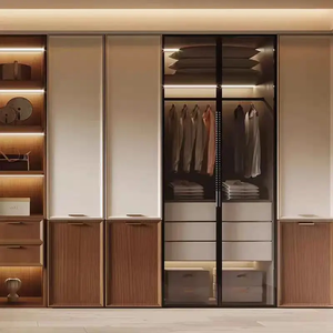 Armario Empotrado Moderno de Lujo, Muebles Personalizados para Toda la Casa, Almacenamiento Integrado, MDF Color Grisáceo, Venta Caliente - Product Image 2