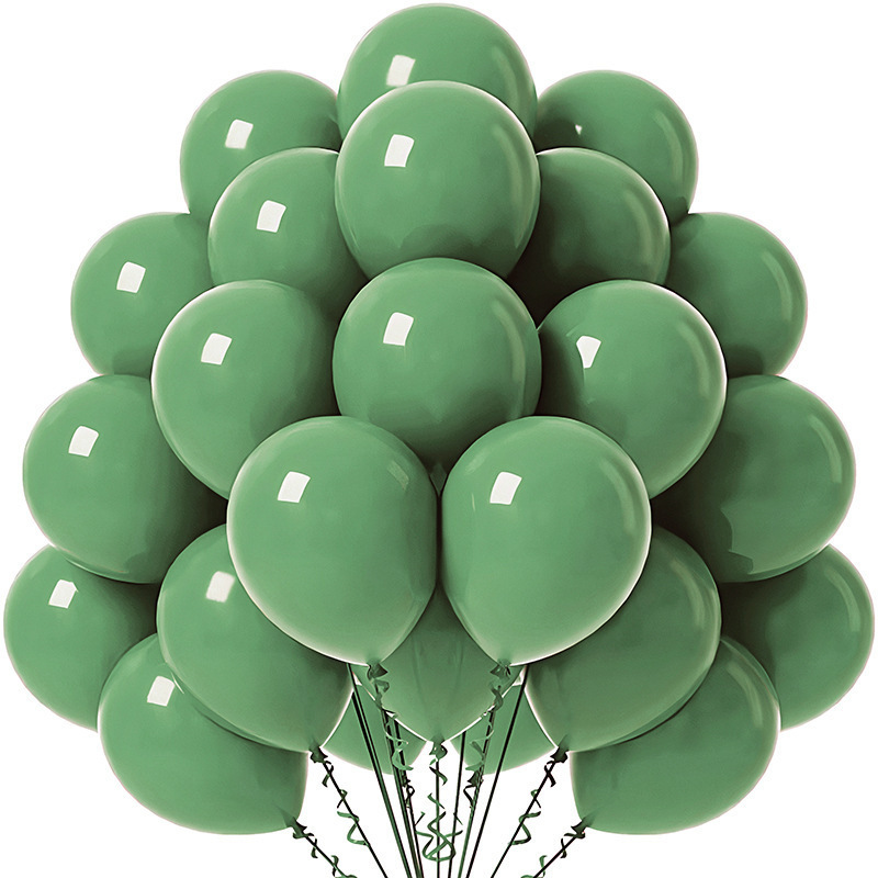 Lot de 20 ballons vert avocat vintage de 25 cm (10 pouces)