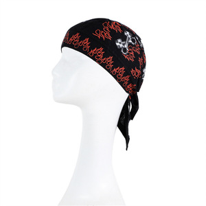 Gorro de pirata multifuncional con estampado personalizado Unisex, pañuelo de algodón de buena calidad, estilo Hip Hop para trapo deportivo, gorras de calavera para bicicleta - Product Image 3