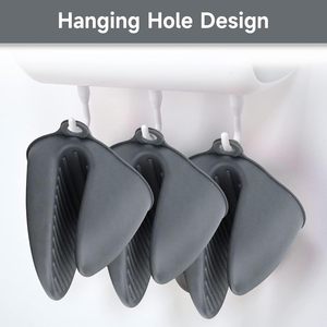 Maniques de cuisine en <span class=keywords><strong>silicone</strong></span> anti-brûlure, résistantes à la chaleur, antidérapantes, mini-poignées pour casseroles, protection pour les mains en <span class=keywords><strong>silicone</strong></span> de qualité alimentaire - Product Image 4
