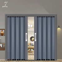 Panneaux de porte pliants étanches de conception moderne, coulissant, pour cuisine, salle de bain, couloir, zones intérieures pliables