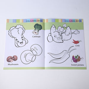 Livre d'images Livre de coloriage Peinture Fruits et légumes Animaux Connaître les lignes et les formes Bande dessinée japonaise colorée pour adultes - Product Image 2