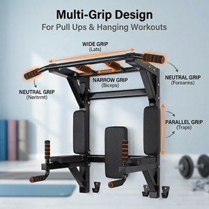 Adjustable Heavy Duty Fitness Dip Station Indoor <strong>Home</strong> Gym Workout Wall Mounted <strong>Pull</strong> <strong>Bar</strong> Multi-Function Horizontal <strong>Bar</strong> <strong>for</strong> <strong>Home</strong> - Product Image 3