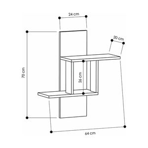 Estantería perfilada flotante de madera multinivel multifuncional DU'S, repisas montadas en la pared para carros de islas de cocina - Product Image 4