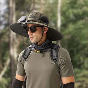 Sombrero con Ventilador Solar para Hombre, de Ala Ancha, Impermeable, Protección Solar, para Esquí y Montañismo, en Oferta - Product Image 3