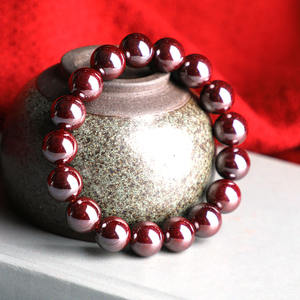 Toptan yüksek kalite kırmızı Cinnabar boncuk taş bilezik doğal kristal el sanatları Feng Shui hediyeler için Premium aksesuar - Product Image 4