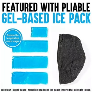 หมวกเจลทำความเย็นอเนกประสงค์ สีเทา สำหรับบรรเทาอาการไมเกรน - Product Image 3