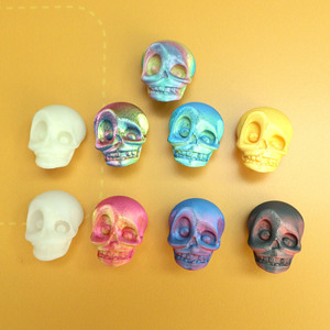 Aimant de réfrigérateur en forme de crâne imprimé en 3D, décoration d'Halloween, accessoire de fête, jouet créatif, matériau PLA, cadeau durable - Product Image 2
