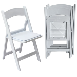 Chaise pliante Wimbledon en plastique blanc de haute qualité, empilable, pour mariages, banquets, restaurants en plein air, pour utilisation lors d'événements - Product Image 1