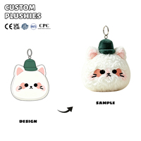 Porte-clés en peluche chat mignon et moelleux personnalisé, jouet en peluche, breloque de sac en peluche, cadeau promotionnel