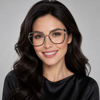 Nouvelles Lunettes Anti-lumière Bleue Tendance et Élégantes pour Femmes, Monture Complète Œil de Chat, Bestseller Européen et Américain, Flatterantes