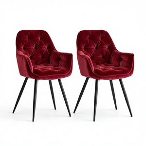 Silla Moderna Tapizada en Terciopelo, Muebles de Lujo Contemporáneos para el Hogar, Sillas de Salón para <span class=keywords><strong>Restaurante</strong></span> y Comedor - Product Image 5