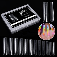 Gelsky Vente en gros de formes à ongles doubles en acrylique pour extension rapide en forme de cercueil